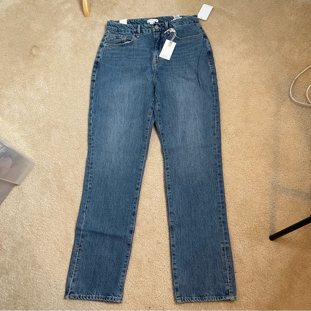 NWT! Good American Women’s Good Boy Boyfriend Straight Leg Jeans - Size 8/29 - Picture 3 of 13